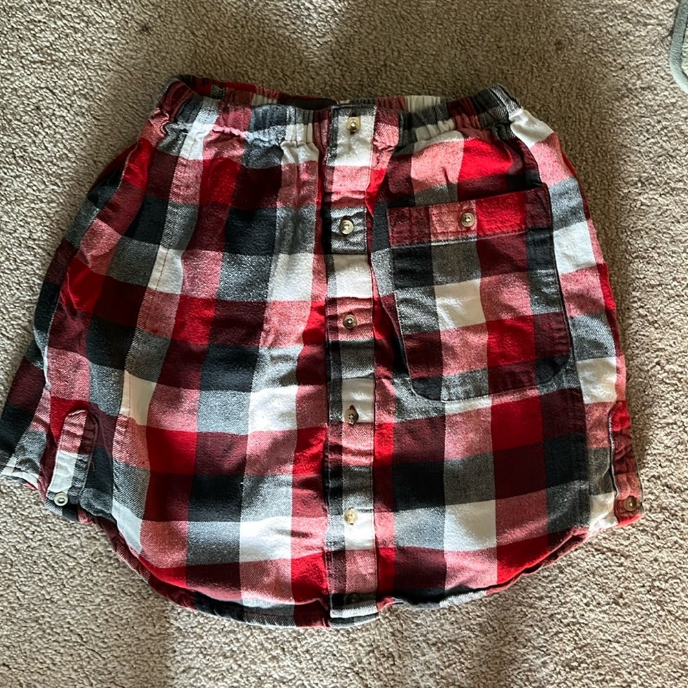 XS Plaid Flannel Skirt